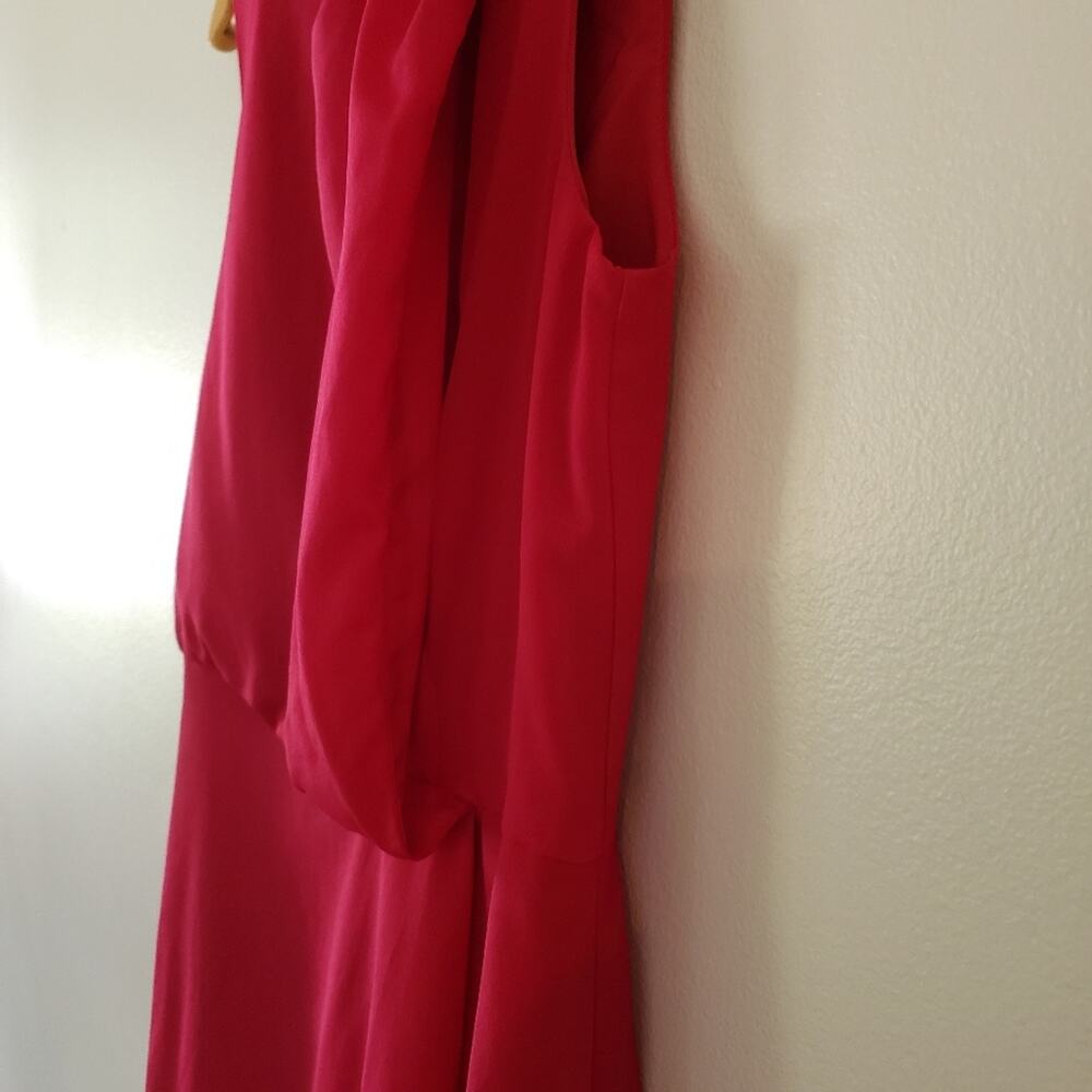 Vince Camuto Wrap Style Flowy Sleeveless Valentines Dress Red 4 - Picture 6 of 11